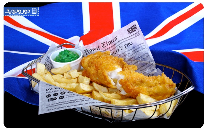 ماهی و سیب‌زمینی سرخ‌کرده-انگلستان Fish 'n' chips